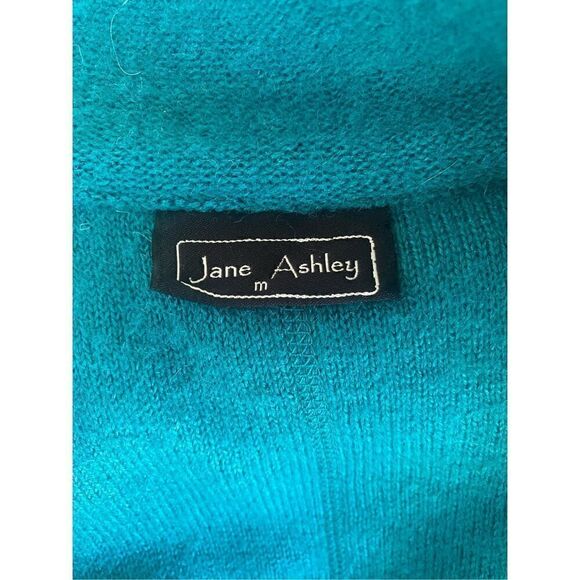 Jane Ashley Wool Blend Cardigan/Jacket Teal Sz M - Picture 8 of 10